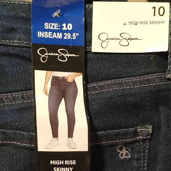 NWT Jessica Simpson Ladies' High Rise Skinny Jean Blue 10 - Picture 5 of 5